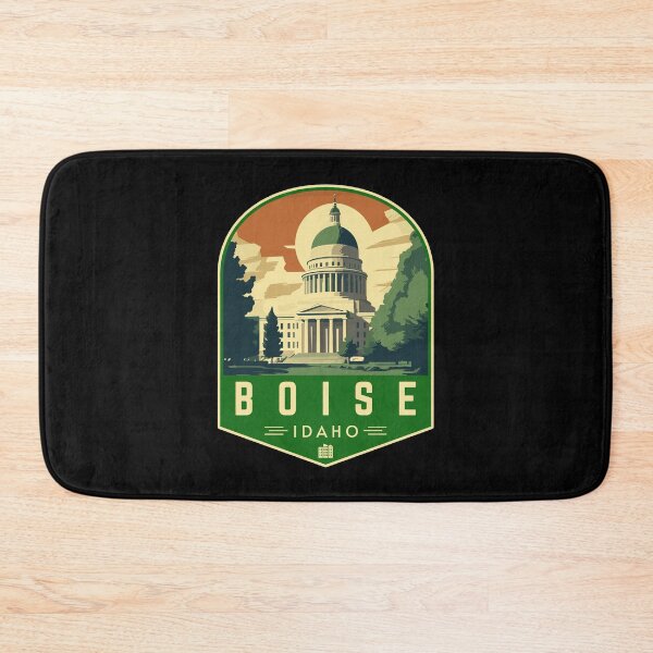 Item preview, Boise in Idaho, USA Retro Travel Art Emblem designed and sold by MaateoDesign.