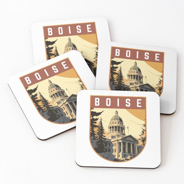 Item preview, Boise in Idaho, USA Vintage Travel Art Badge designed and sold by MaateoDesign.