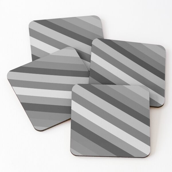 Item preview, Grey monochrome black white diagonal stripes design designed and sold by ModSupporters.