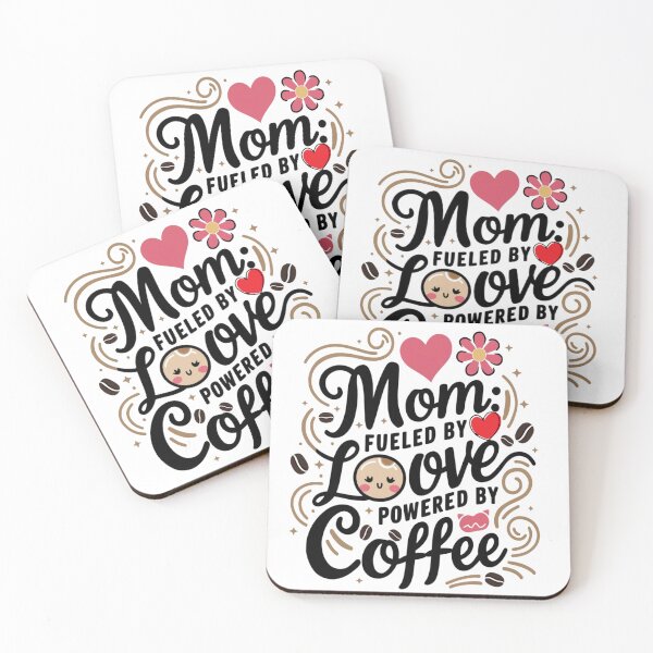 Item preview, Momma Powered by Love & Coffee – Funny Mother's Day  designed and sold by Rajasekar.