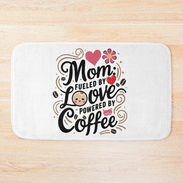 Item preview, Momma Powered by Love & Coffee – Funny Mother's Day  designed and sold by Rajasekar.