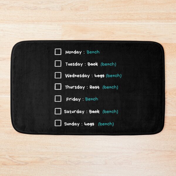 Item preview, Weekly Gym Program (bench) designed and sold by SH3RL0CKK.