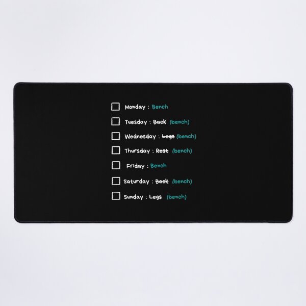 Item preview, Weekly Gym Program (bench) designed and sold by SH3RL0CKK.
