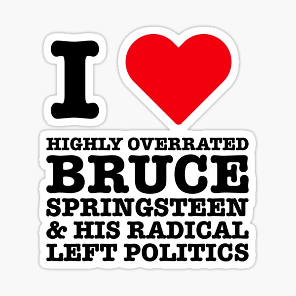 Aperçu de l'œuvre J'adore Bruce Springsteen, la politique très surfaite de Trump créée et vendue par bruceqs.