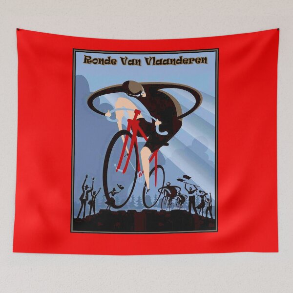 Item preview, RONDE VAN VLAANDEREN : Abstract Surreal   Advertising Bicycle Racing Print designed and sold by posterbobs.
