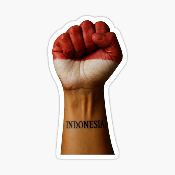 Item preview, Indonesia Strong – Red & White Power Fist designed and sold by CK1Tees.