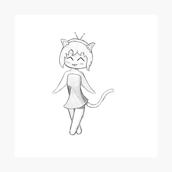 Item preview, Happy Cat Girl designed and sold by Tyber Allwood.