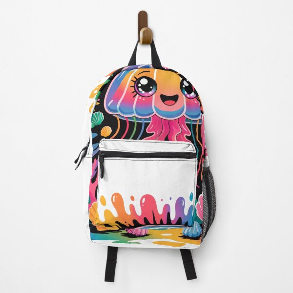 Item preview, Kawaii Jellyfish Colorful Smiling designed and sold by MadCatPrints.