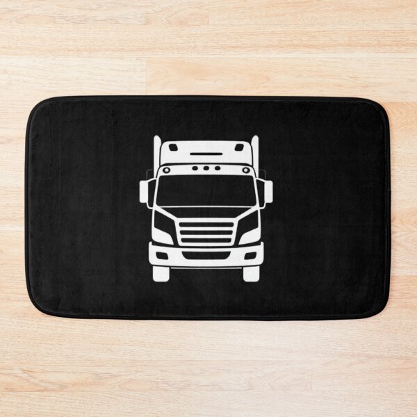 Item preview, Semi Truck Front View Silhouette - Modern Trucker Graphic designed and sold by Negative Space Art.