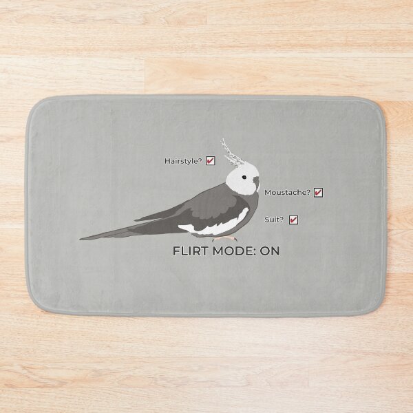 Item preview, Flirt Mode Whiteface Cockatiel - Funny Cockatiel Drawing designed and sold by Birbosaurus.