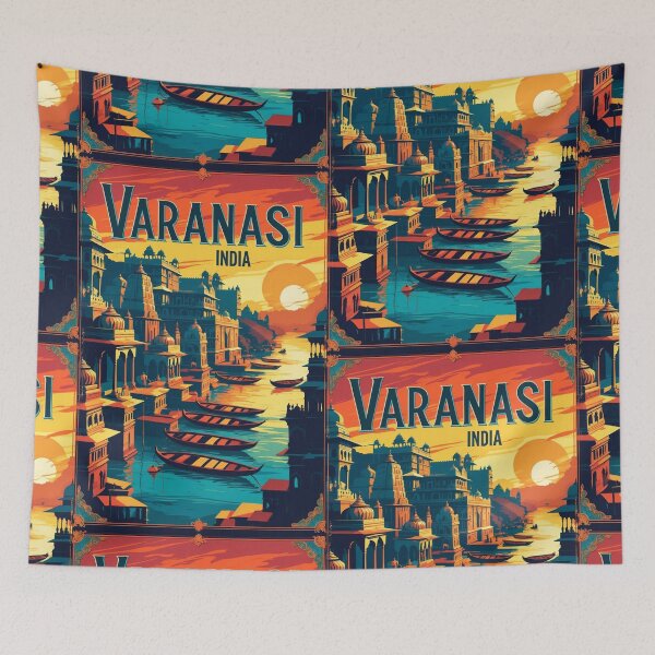 Item preview, Varanasi India Vintage Travel Tourism  designed and sold by TravelersGems.