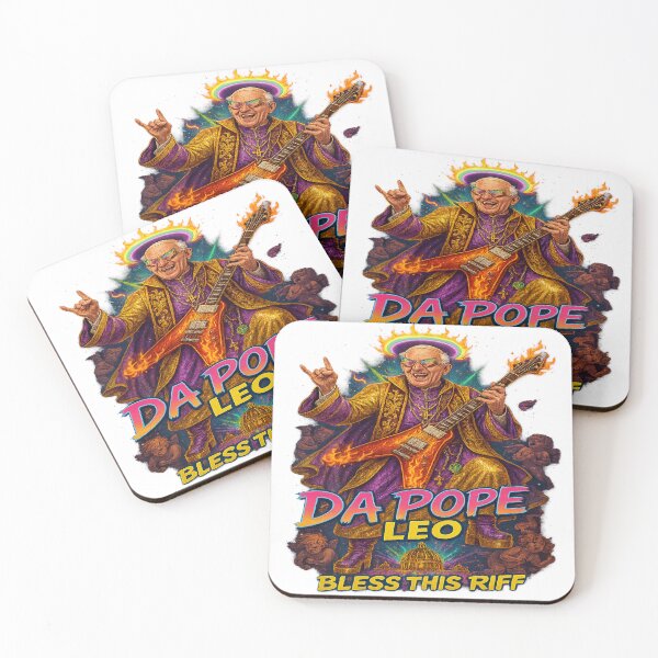Item preview, Da Pope Leo: Bless This Riff designed and sold by POD DYNASTY | Original Print On Demand T-Shirt Graphics.