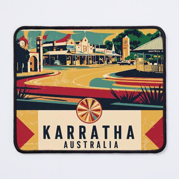 Item preview, Karratha Australia Vintage Travel Tourism designed and sold by TravelersGems.