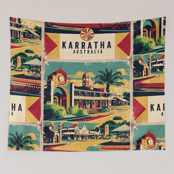 Item preview, Karratha Australia Vintage Travel Tourism designed and sold by TravelersGems.