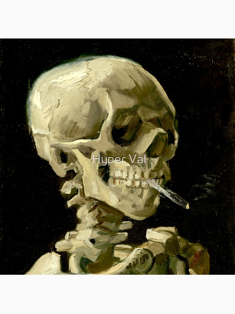 van gogh skull with cigarette shirt