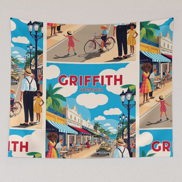 Item preview, Griffith Australia Vintage Travel Tourism designed and sold by TravelersGems.