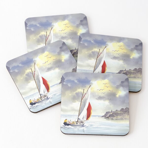 Item preview, A Stiff Breeze Dartmouth(Watercolour + AI) designed and sold by artsmeow.