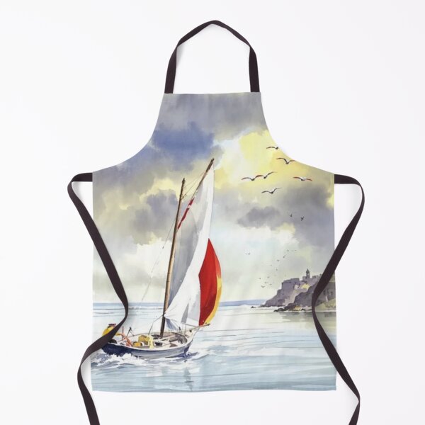 Item preview, A Stiff Breeze Dartmouth(Watercolour + AI) designed and sold by artsmeow.