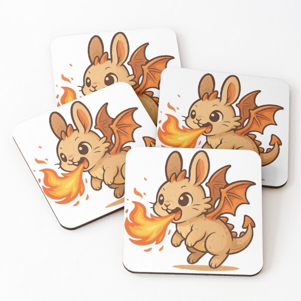 Item preview, Cute Bunny Dragon Breathing Fire designed and sold by Analog-attire.