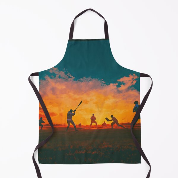 Item preview, Sunset gradient backdrop with baseball players in the field  Active Outdoors Inspired Art designed and sold by CDC40.