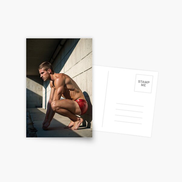 Item preview, Lean guy in red briefs designed and sold by gayishdesign.