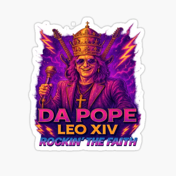 Item preview, Da Pope Leo XIV: Rockin’ the Faith designed and sold by BigDeezTees.