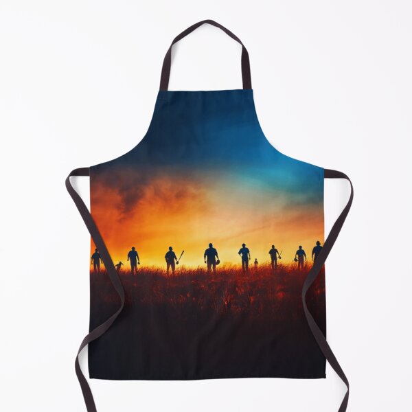 Item preview, Sunset gradient backdrop with baseball players in the field  Active Outdoors Inspired Art designed and sold by CDC40.