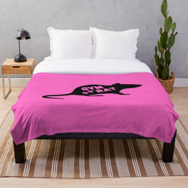 Item preview, Gym Rat - Hot Pink and Black - Cute Funny Fitness Workout Animal  designed and sold by tumbleweedphoto.