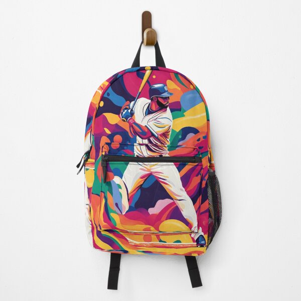 Item preview, Psychedelic twist on a baseball scene with bold colors and abstract shapes  Active Outdoors Inspired Art designed and sold by CDC40.