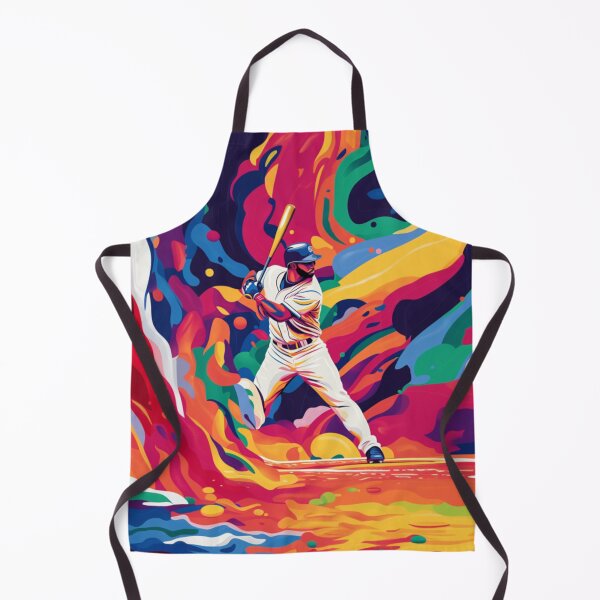 Item preview, Psychedelic twist on a baseball scene with bold colors and abstract shapes  Active Outdoors Inspired Art designed and sold by CDC40.