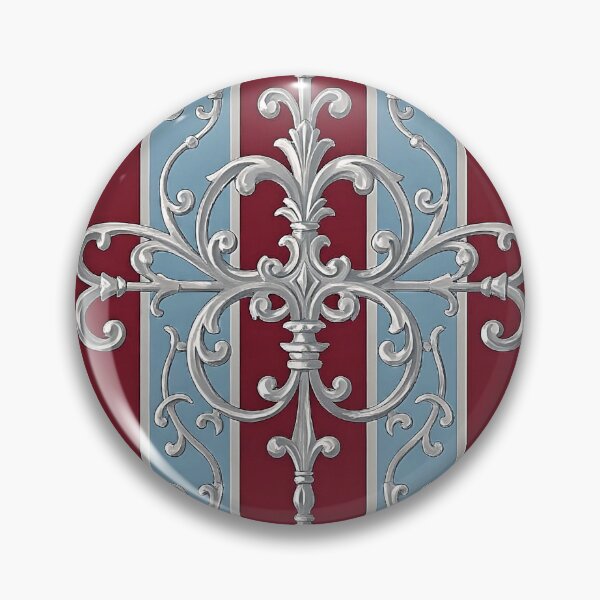 Item preview, Ice Blue & Burgundy Striped Baroque designed and sold by DesignsByPrnces.
