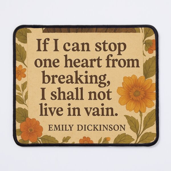 Item preview, If I can stop one heart from breaking I shall not live in vain, Emily Dickinson designed and sold by Mauswohn.