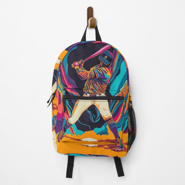 Item preview, Psychedelic twist on a baseball scene with bold colors and abstract shapes  Active Outdoors Inspired Art designed and sold by CDC40.
