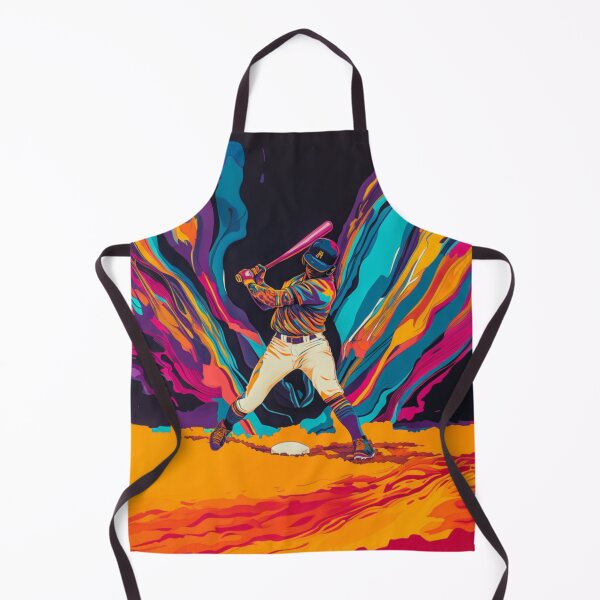Item preview, Psychedelic twist on a baseball scene with bold colors and abstract shapes  Active Outdoors Inspired Art designed and sold by CDC40.