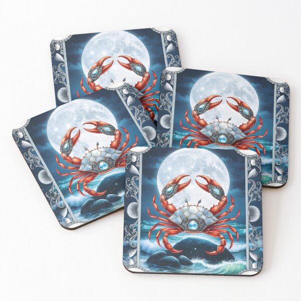 Item preview, Cancer Zodiac Tarot Card – Moonlit Ocean Crab Design by LaLi Designs designed and sold by LaLi-Designs.