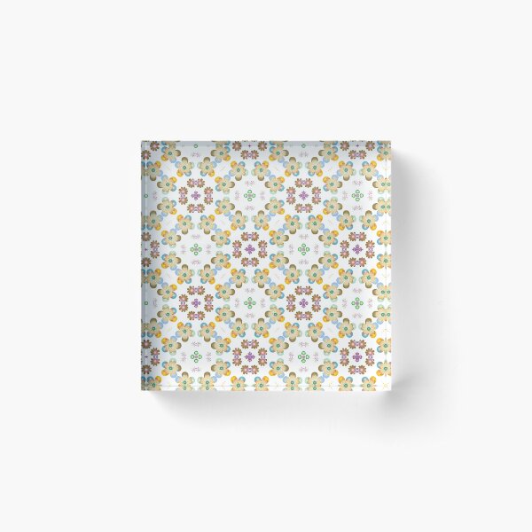Item preview, decorative prismatic art floral seamless colorful repeat pattern designed and sold by Abrahamjrnd.