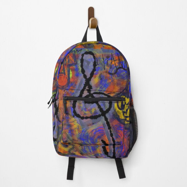 Item preview, Electric Symphony Graffiti – Vibrant Treble Clef Abstract Music Art designed and sold by JW3164..