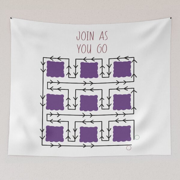 Item preview, Crochet Granny Squares Join As You Go Diagram Chart designed and sold by Anastaciaknits.