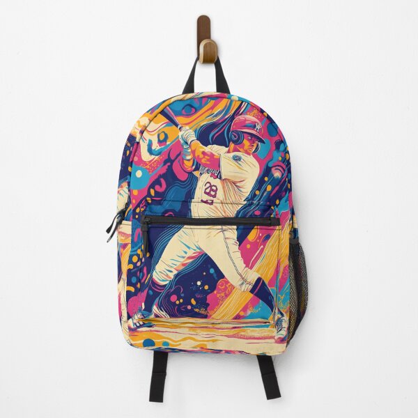 Item preview, Psychedelic twist on a baseball scene with bold colors and abstract shapes  Active Outdoors Inspired Art designed and sold by CDC40.