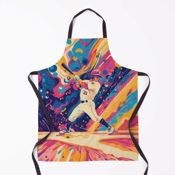 Item preview, Psychedelic twist on a baseball scene with bold colors and abstract shapes  Active Outdoors Inspired Art designed and sold by CDC40.