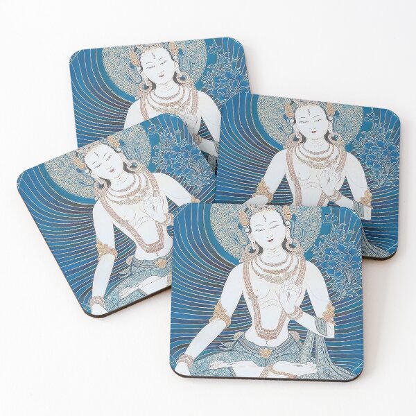 Item preview, Serene White Tara in Blue Tones designed and sold by AetherNest by Alicia Jia Dong.