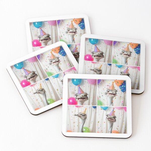 Item preview, Funny Ostrich Birthday Party Animal – Cute Ostrich in Party Hat designed and sold by RockFireMerch.