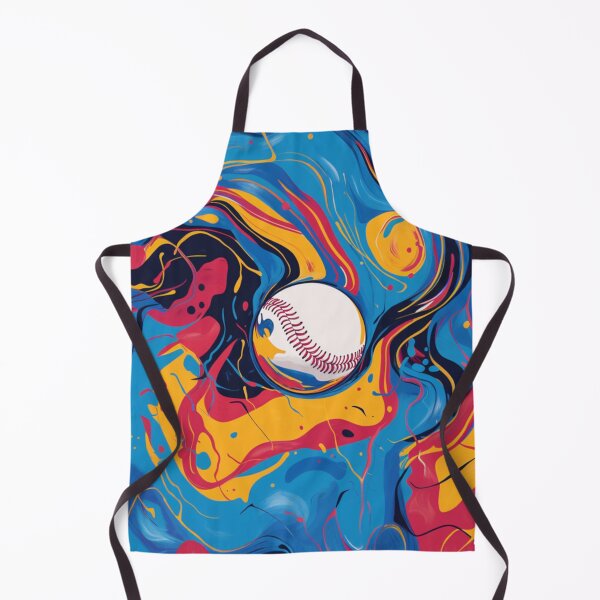 Item preview, Psychedelic twist on a baseball scene with bold colors and abstract shapes  Active Outdoors Inspired Art designed and sold by CDC40.