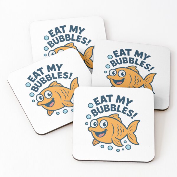 Item preview, ✅ Eat My Bubbles! Funny Cartoon Fish Design designed and sold by MUJU-pixel.
