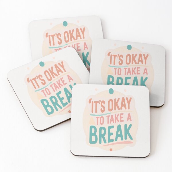 Item preview, It's Okay to Take a Break - Mental Health Positive Quote Shirt designed and sold by Jackypoo Design.