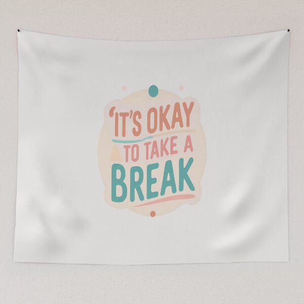 Item preview, It's Okay to Take a Break - Mental Health Positive Quote Shirt designed and sold by Jackypoo Design.