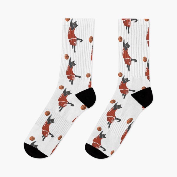 Item preview, Funny Black Cat Playing Basketball in Red Jersey #23 designed and sold by HannaArtHeart.