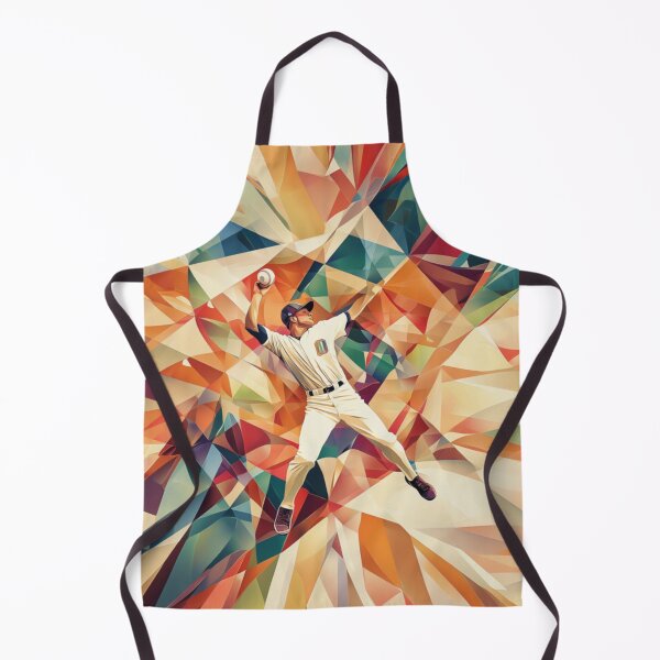 Item preview, Pitcher throwing a fastball amidst geometric patterns  Active Outdoors Inspired Art designed and sold by CDC40.