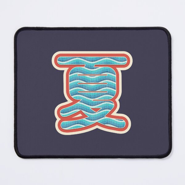 Item preview, 夏 (Summer) Wave Mosaic Tile Pattern Kanji Typography designed and sold by trepiu.