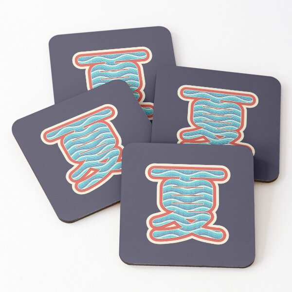 Item preview, 夏 (Summer) Wave Mosaic Tile Pattern Kanji Typography designed and sold by trepiu.